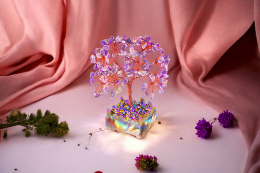Amethyst Gemstone Healing Crystal Tree Spiritual Gift For Home Decor