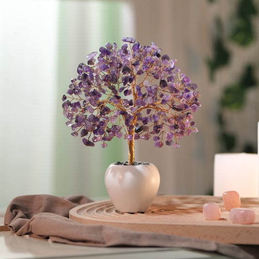 Amethyst Certified Healing Crystal Stone Tree For Peace