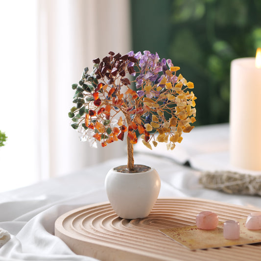 Seven Chakra Healing Crystal Tree of Life Gift