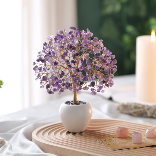 Amethyst Certified Healing Crystal Stone Tree For Peace
