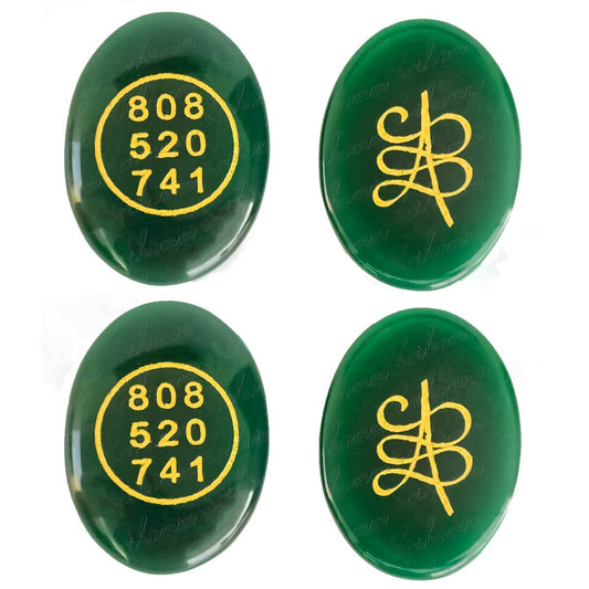 Green Nylon Zibu Symbol For Healing Stone For Spiritual Wellness