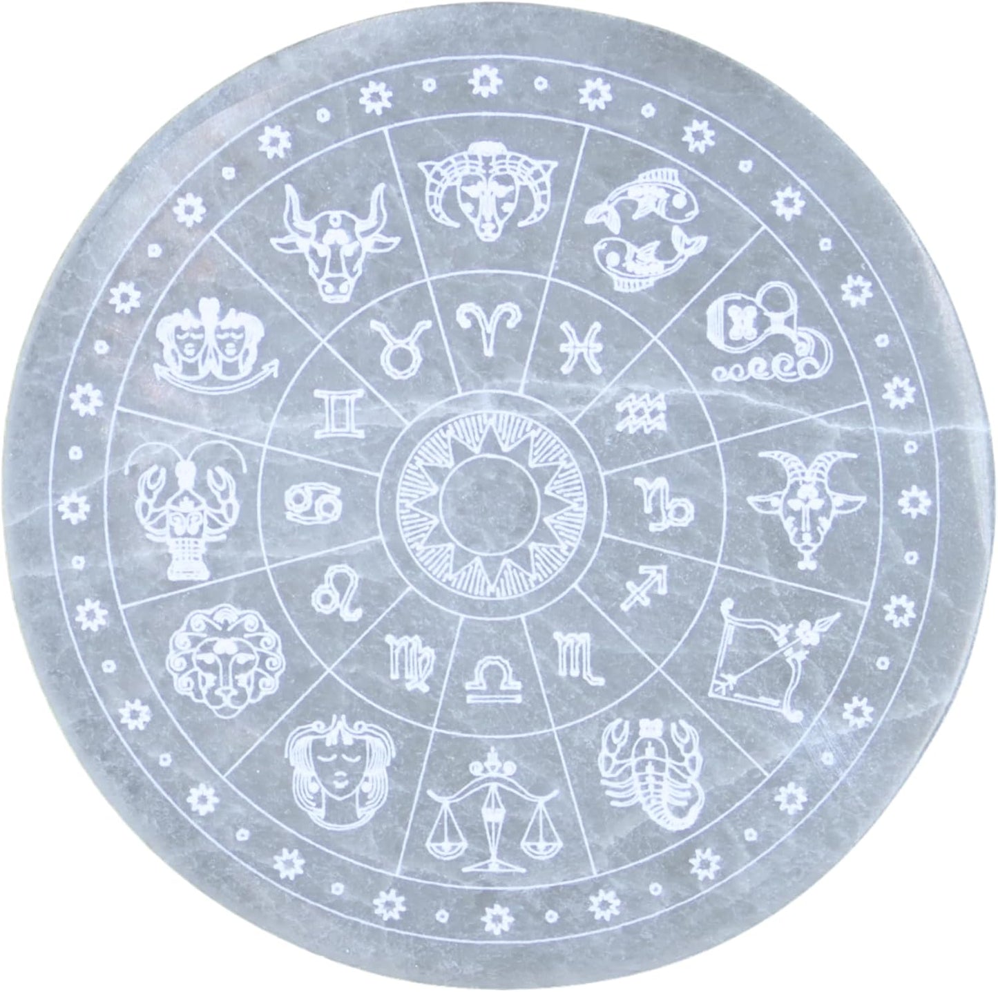 Zodiac Selenite Charging Plate For Charging Crystals