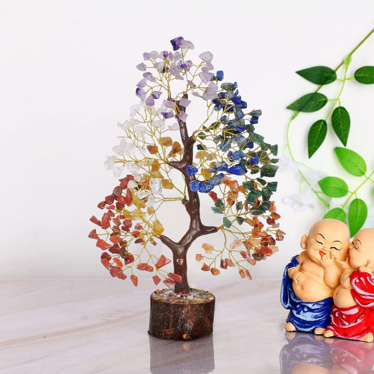 Seven Chakra Gemstone Tree Healing Crystals for Balance Positive Vibes