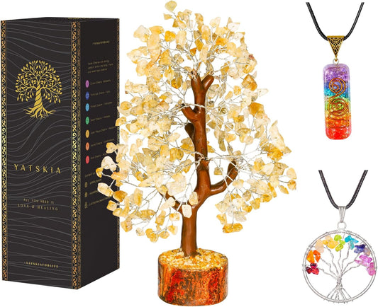 Citrine Crystal Tree Crystal Decor Home Office Decor Good Luck Gifts
