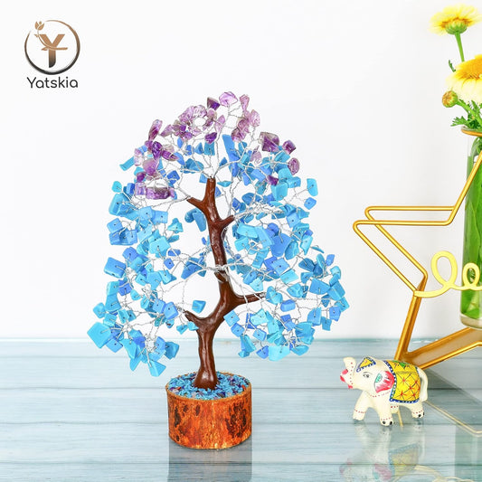 Turquoise and Amethyst Tree Healing Crystals Healing Positive Energy