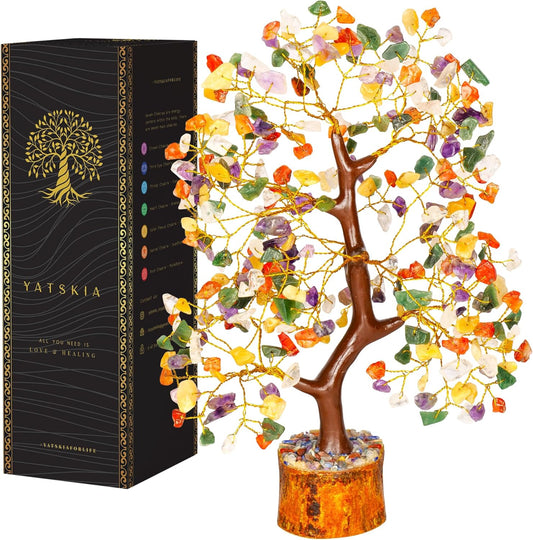 Mix Chakra Gemstone Healing Crystals Tree For Postive Energy