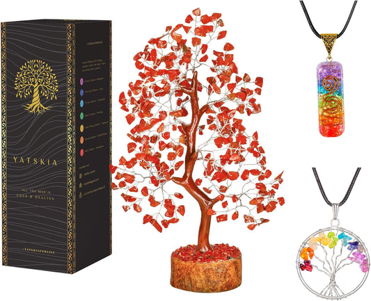 Red Jasper Gemstone Tree - Boost Courage and Stability