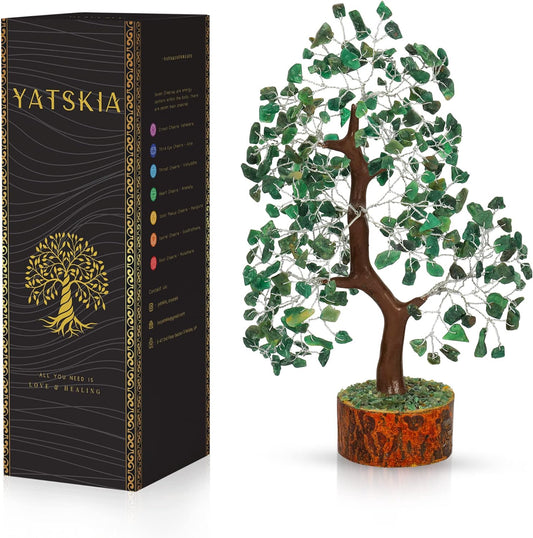 Green Aventurine Healing Crystal Tree for Home Decor