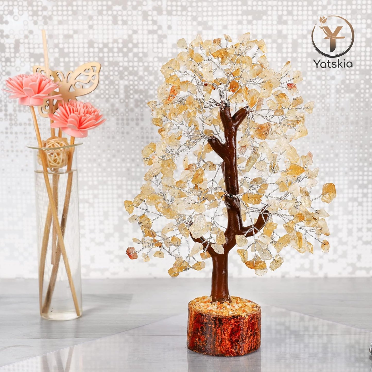 Citrine Gemstone Tree - Natural Healing Crystals Home Decor