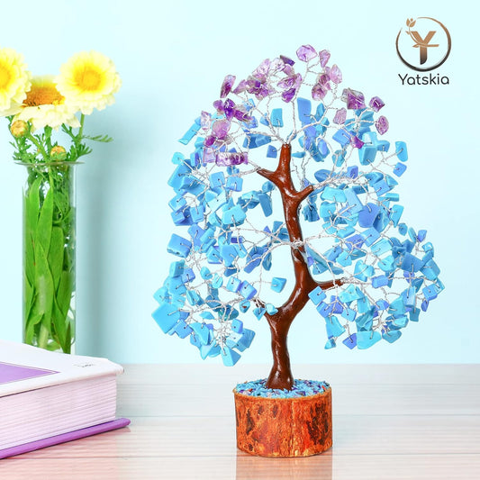 Turquoise and Amethyst Tree Healing Crystals Healing Positive Energy