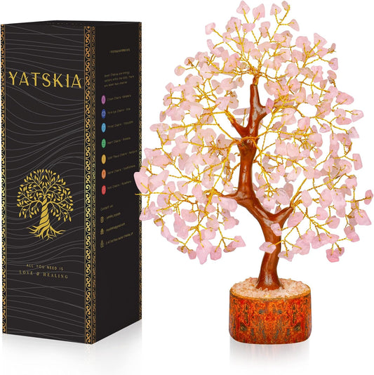 Rose Quartz Crystal Tree for Love Harmony and Home Decor