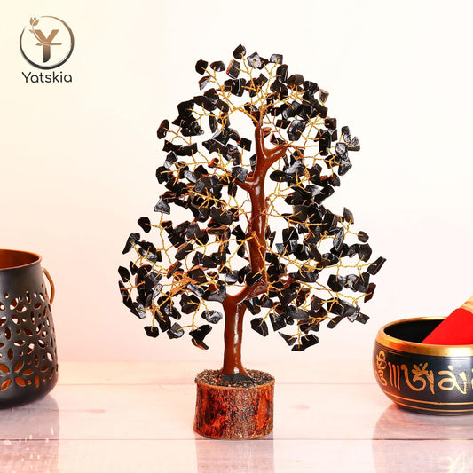 Black Tourmaline Gemstone Tree 10-12 Inches Natural Healing Crystals