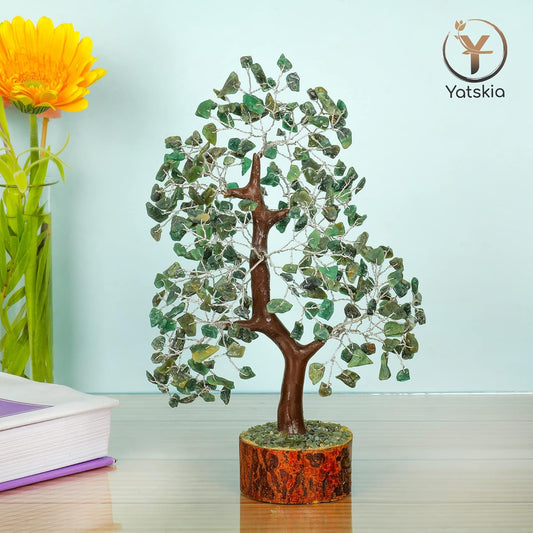 Green Aventurine Healing Crystal Tree for Home Decor