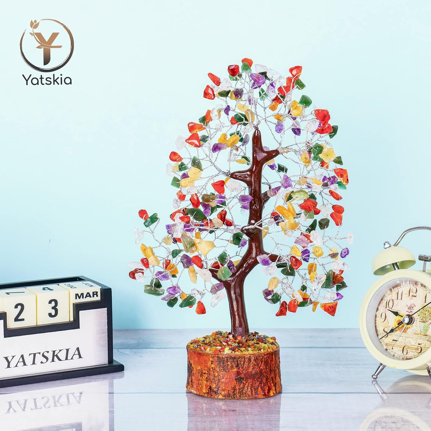 Mix Chakra Crystal Tree of Life Chakra Balancing , Home Decor