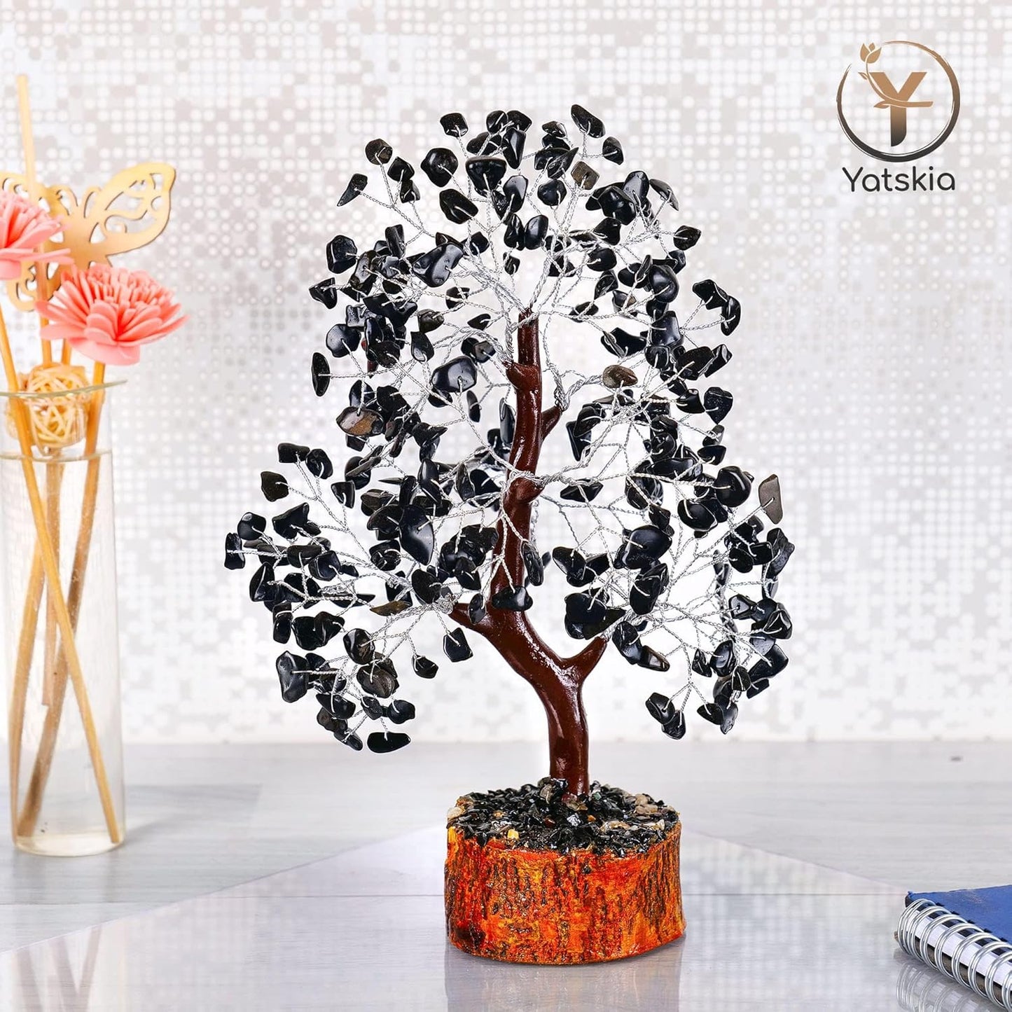 Black Tourmaline Crystal Tree - Protection