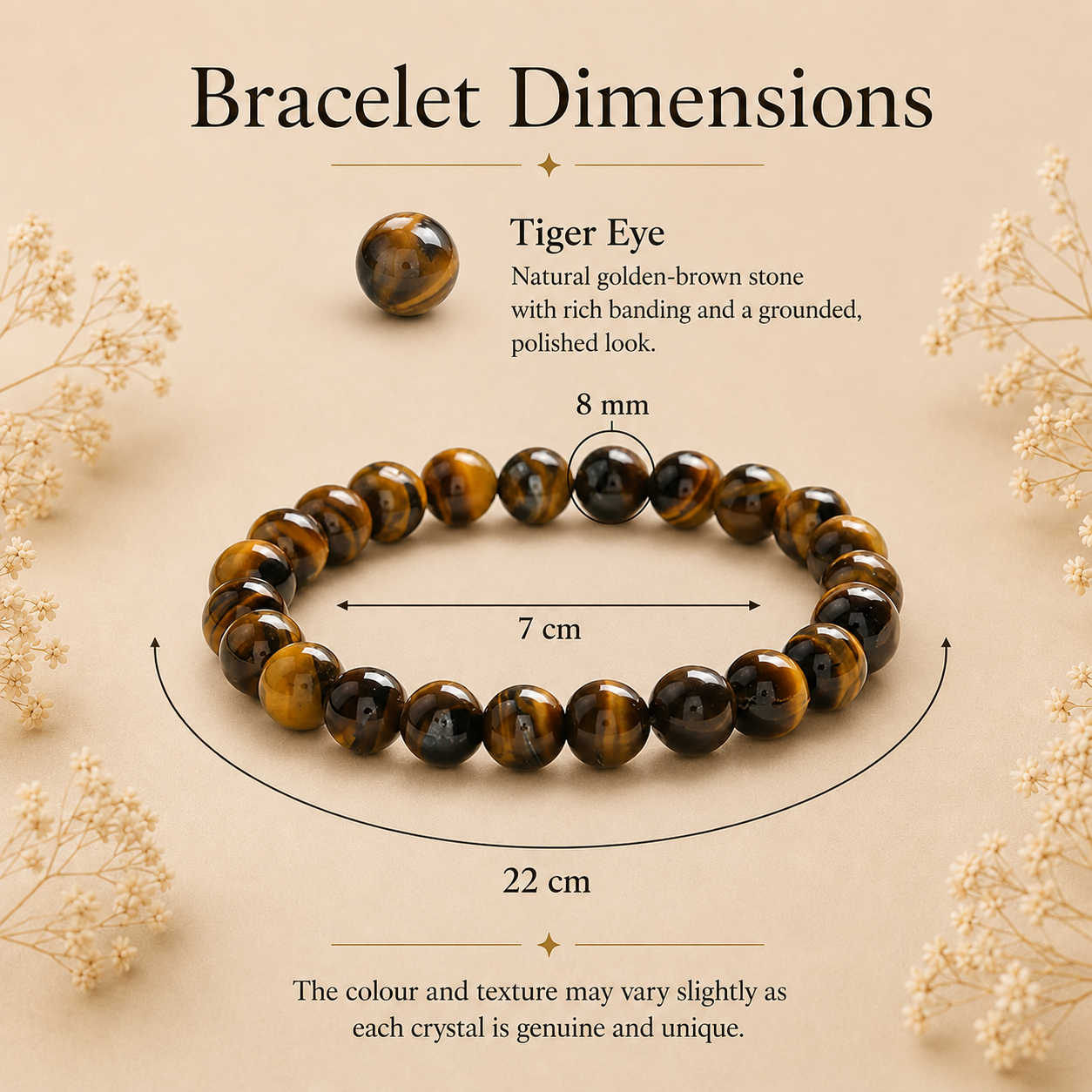 Tiger Eye Healing Crystal Bracelet - Spiritual Protection and Clarity