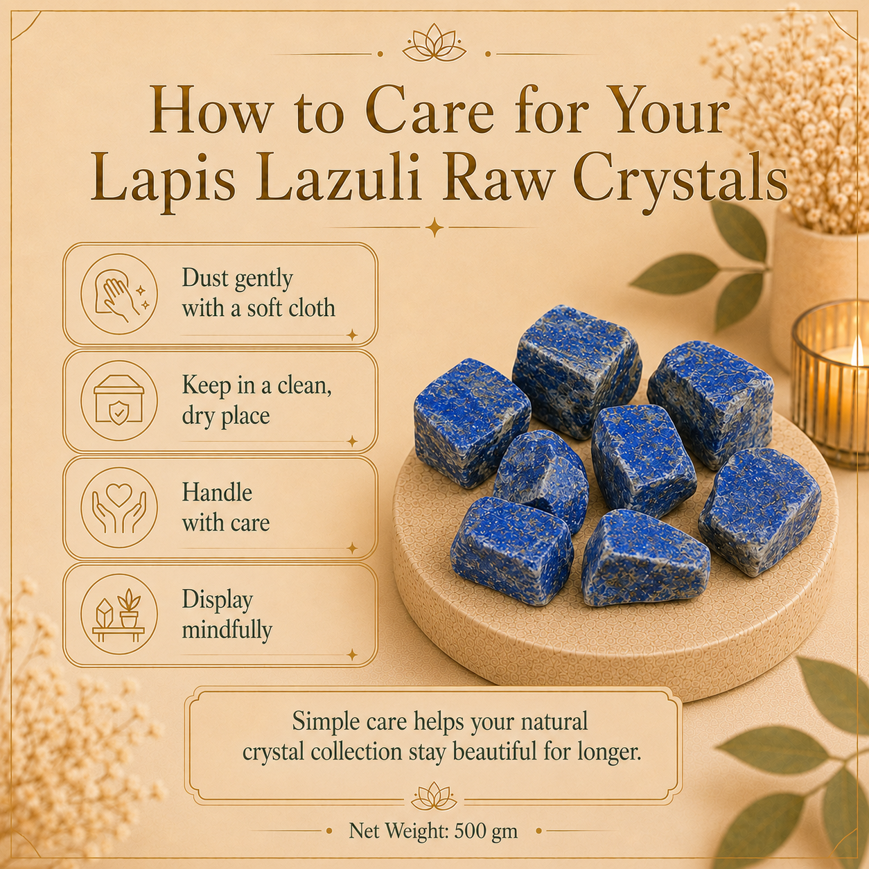 Lapis Lazuli Raw Crystals Stone - Natural Healing crystal stone