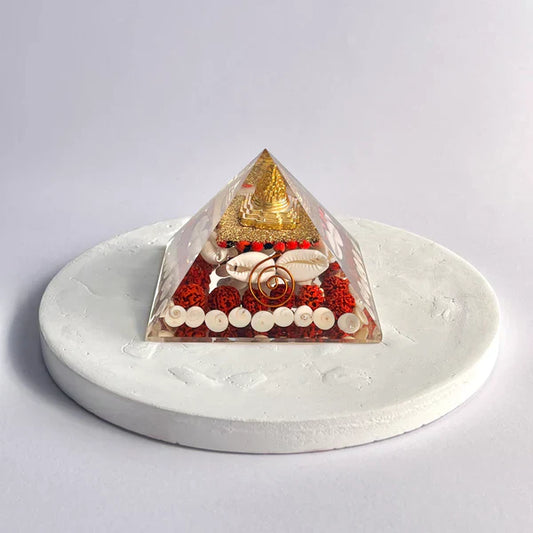 Laxmi Gomti Chakra Healing Crystal Orgone Pyramid