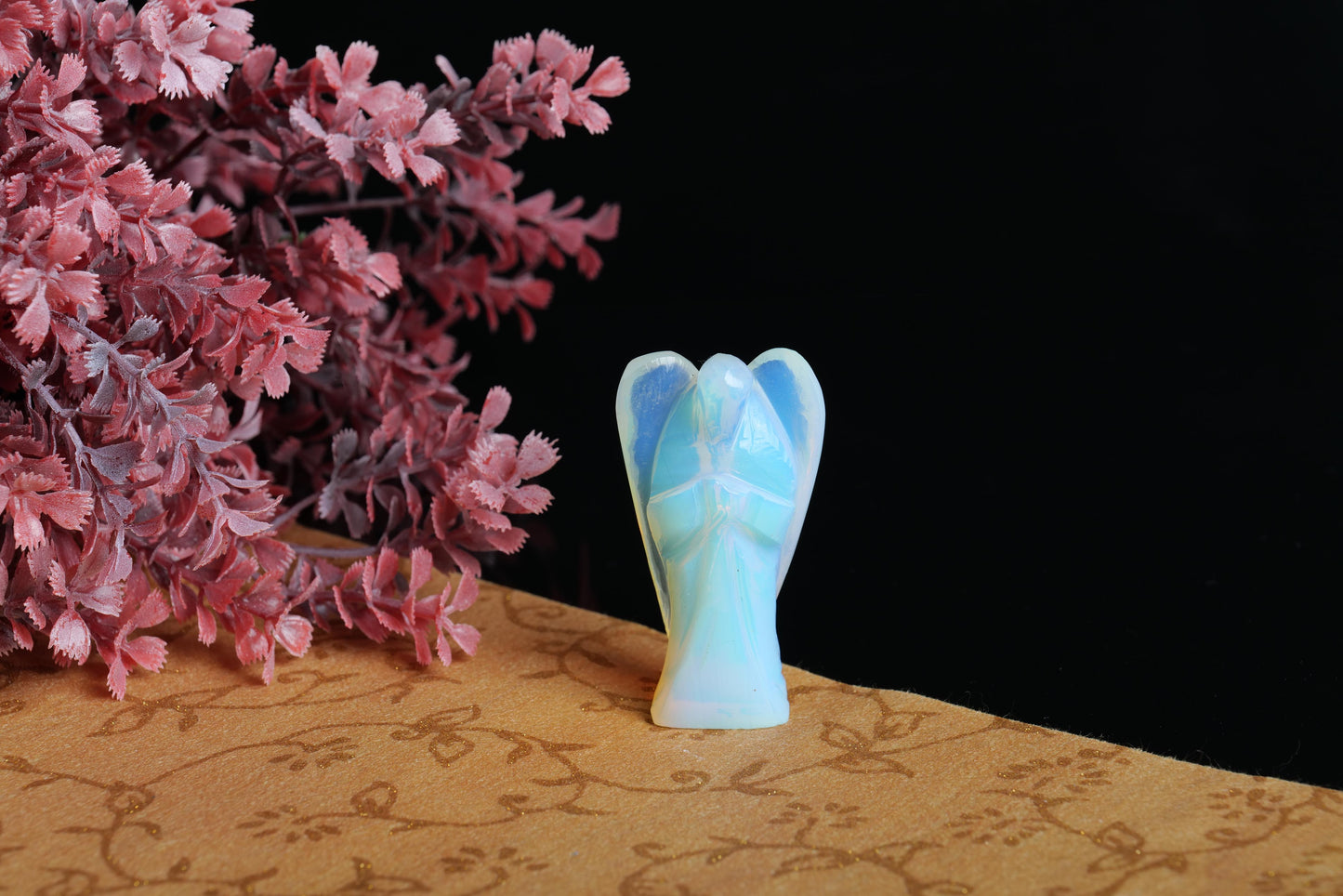 Opalite Crystal Angel Figurine & Statue For Communication, and Emotional Healing