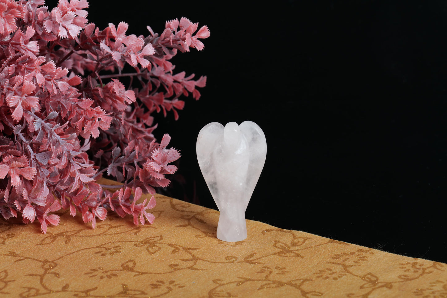 Clear Quartz Angel Figurine for Love, Healing, and Emotional Balance