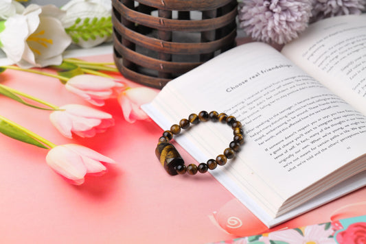 Tiger's Eye Beaded Bracelet for Courage, Confidence, and Protection