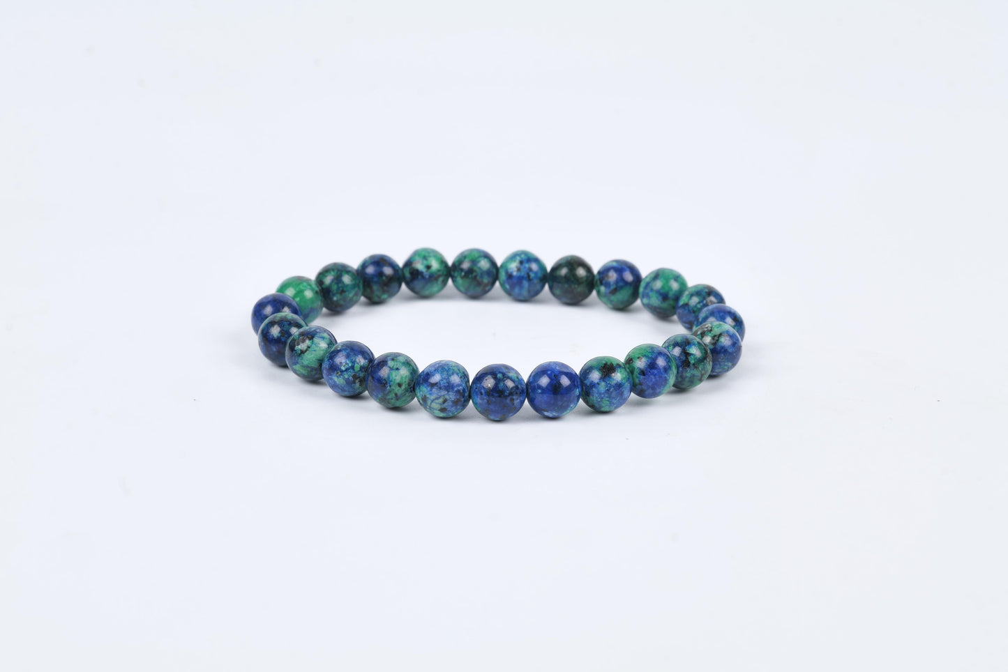Azurite Malachite Beaded Bracelet for Healing and Balance