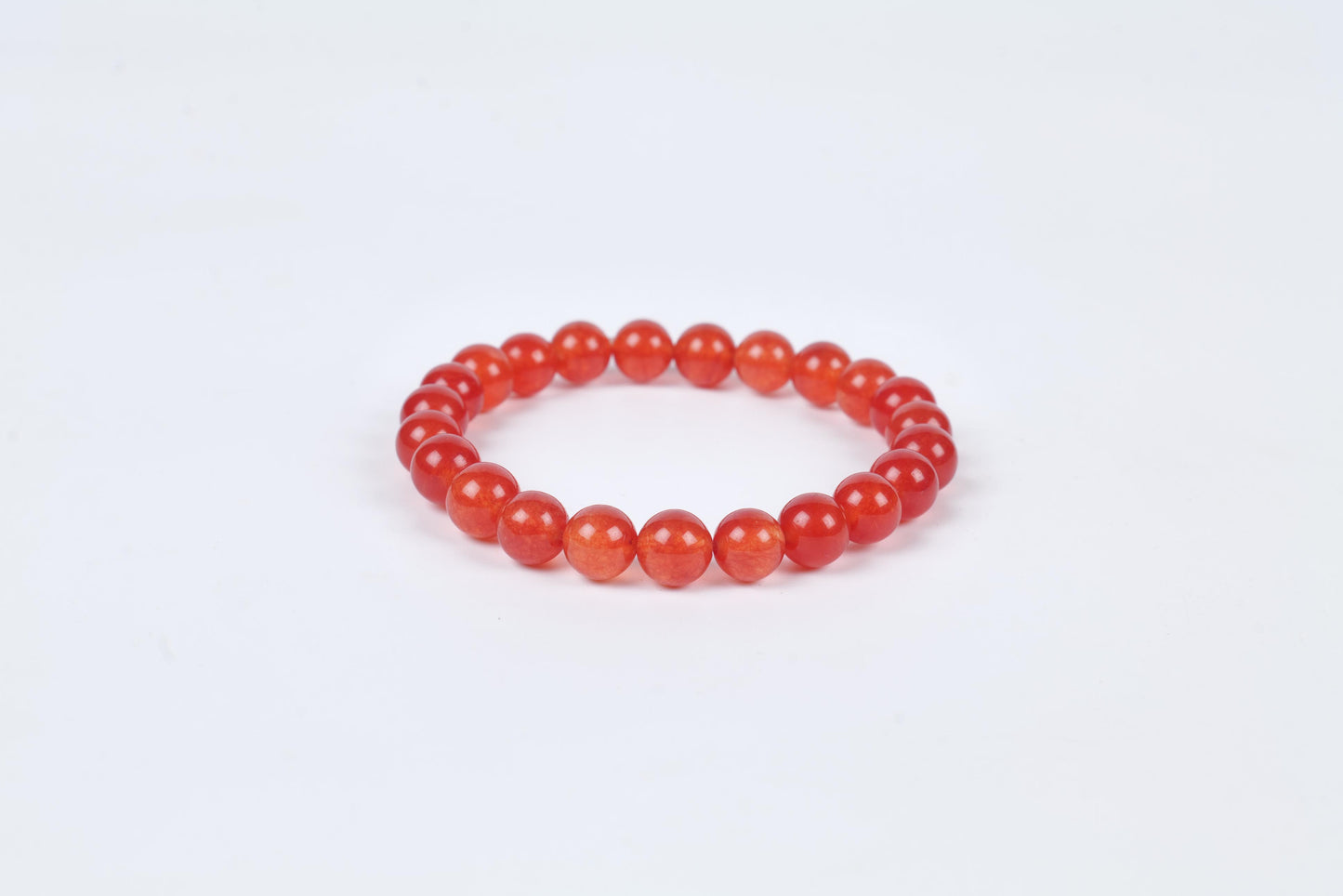 Red Carnelian Beaded Bracelet -