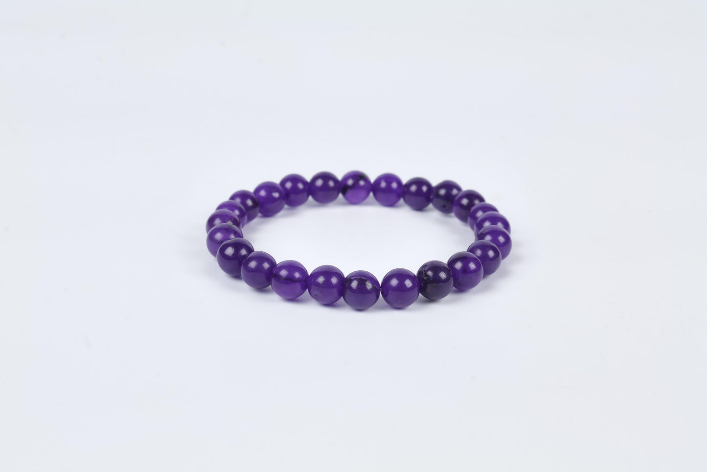 Certified Amethyst Beaded Bracelet | GemGlow India