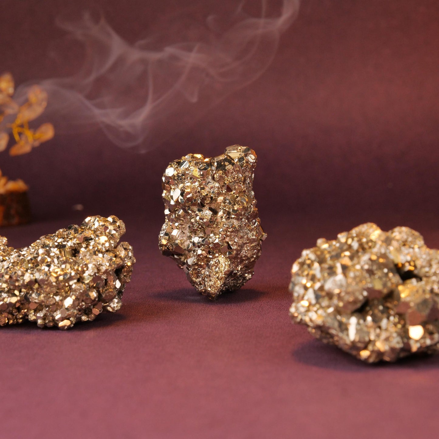 Raw Pyrite Stone Pendant for Money and Confidence
