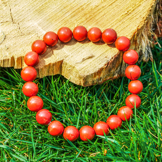 Red Jasper Aquarius Zodiac Healing Crystal Bracelet