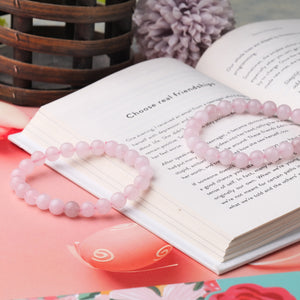 Rose Quartz Healing Crystal Bracelet For Love and Healing