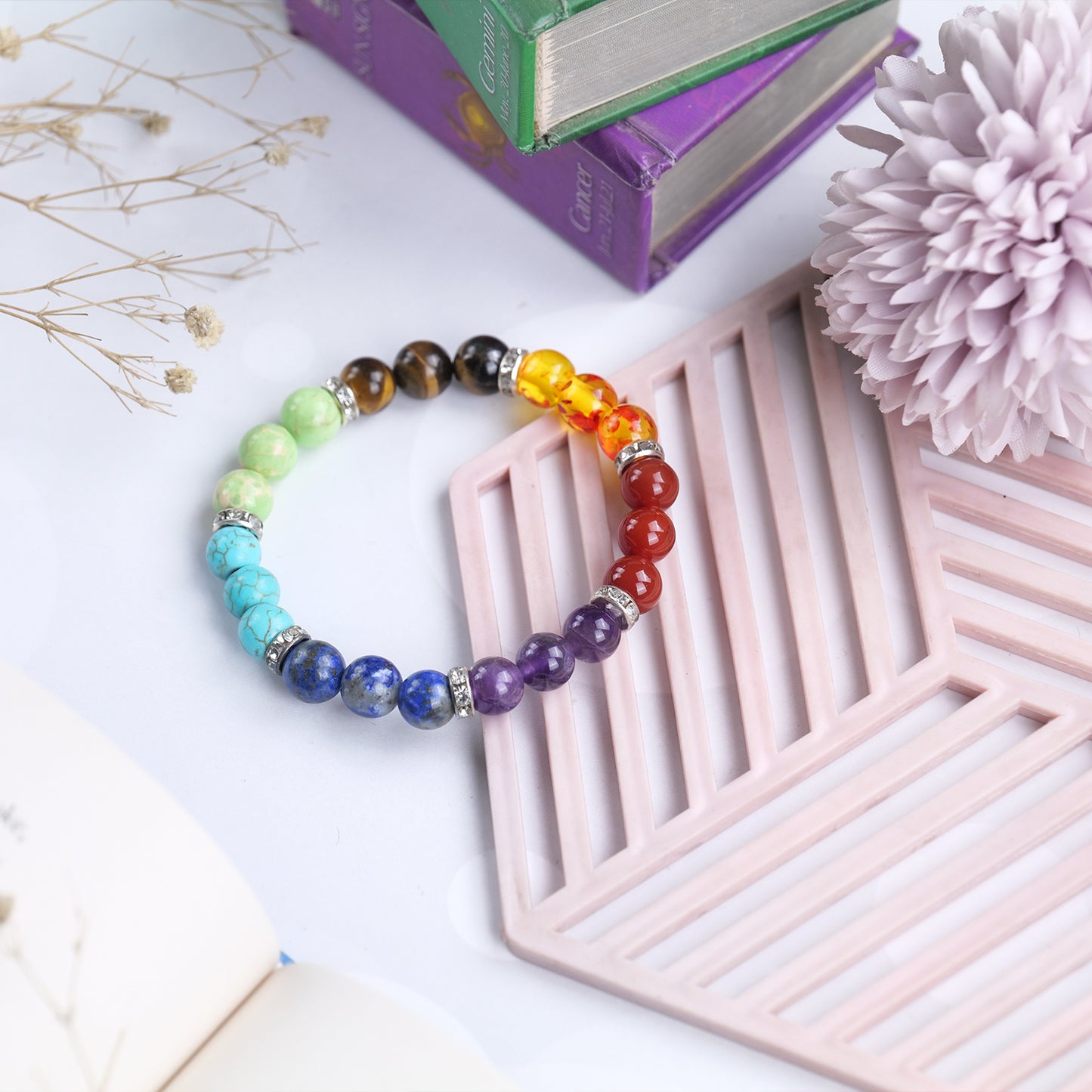 Seven Chakra Certified Healing Crystal Bracelet