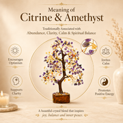 Citrine and Amethyst Crystal Tree