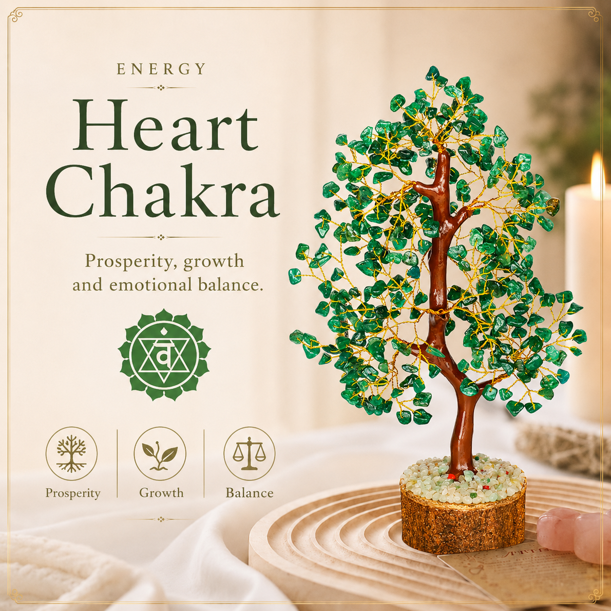 Shop Green Aventurine Crystal Wooden Tree With Golden Wire