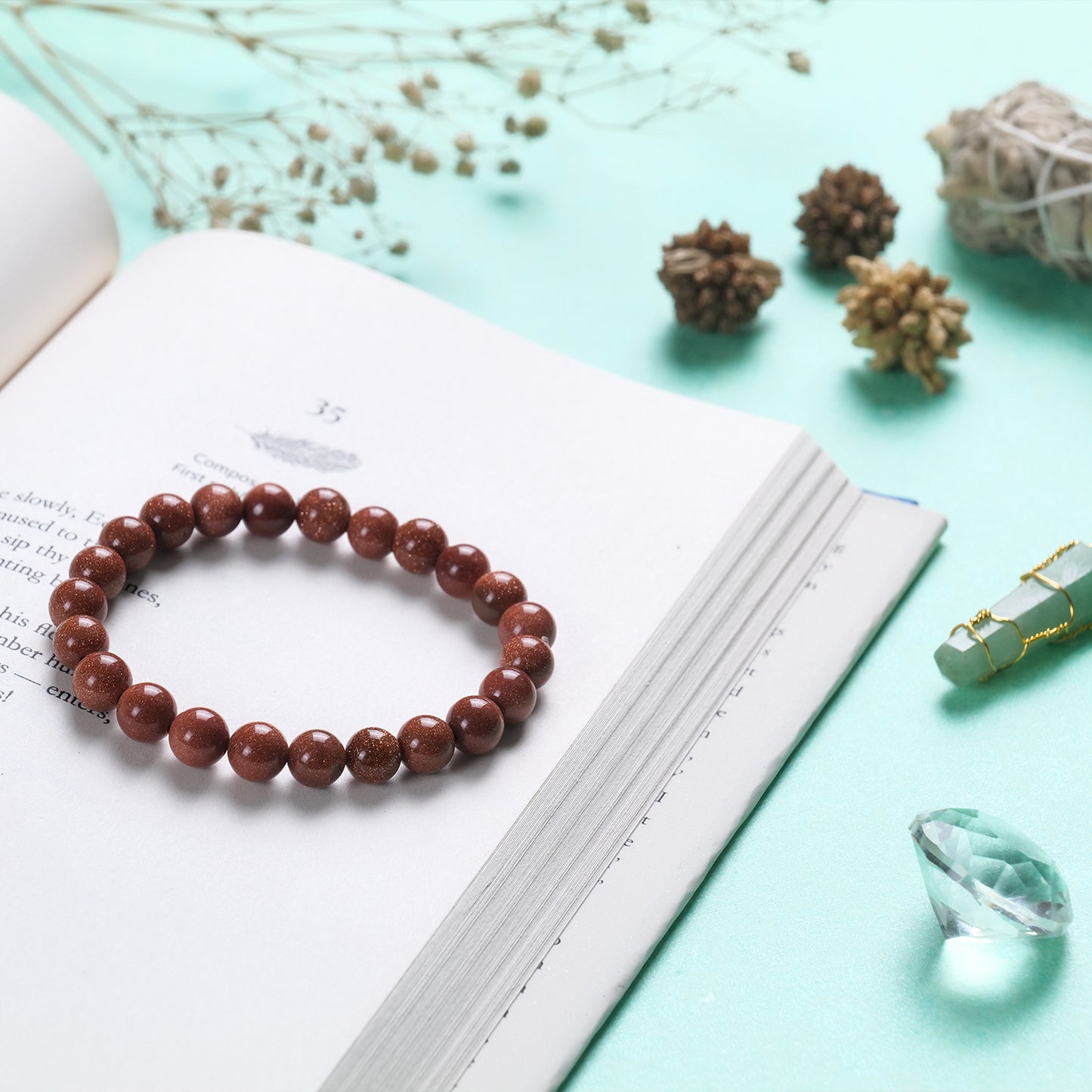 Golden Sunstone Certified Healing Crystal Bracelet