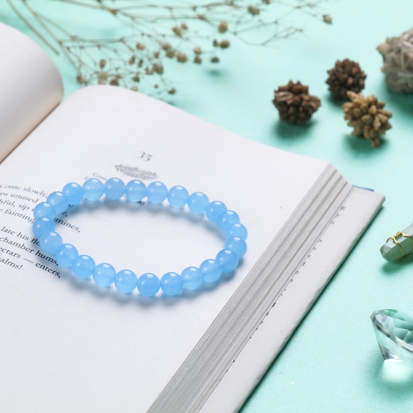 Aquamarine Certified Healing Crystal Bracelet