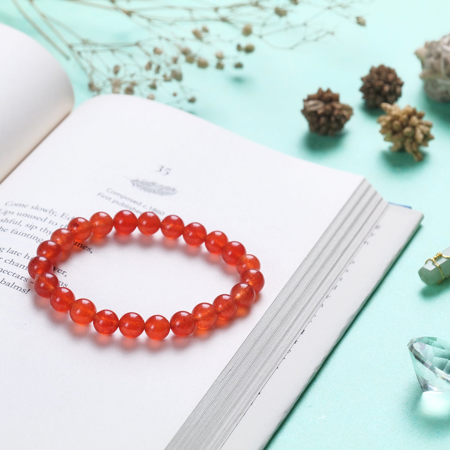 Carnelian Certified Healing Crystal Bracelet - Main Image