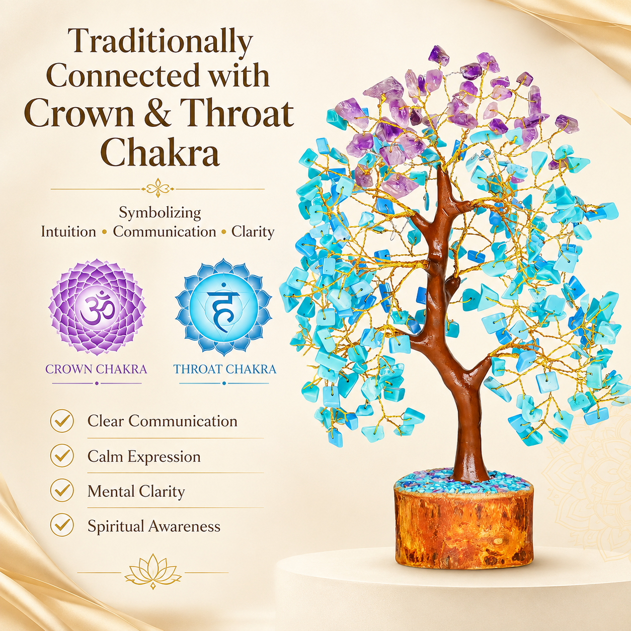 Amethyst and Turquoise Crystal Tree