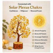 Yellow Aventurine Crystal Tree for Luck, Success & Positive Energy