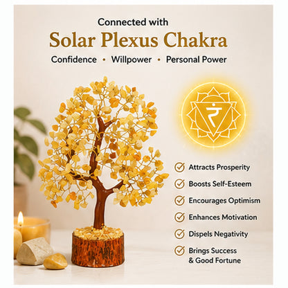 Yellow Aventurine Crystal Tree for Luck, Success & Positive Energy
