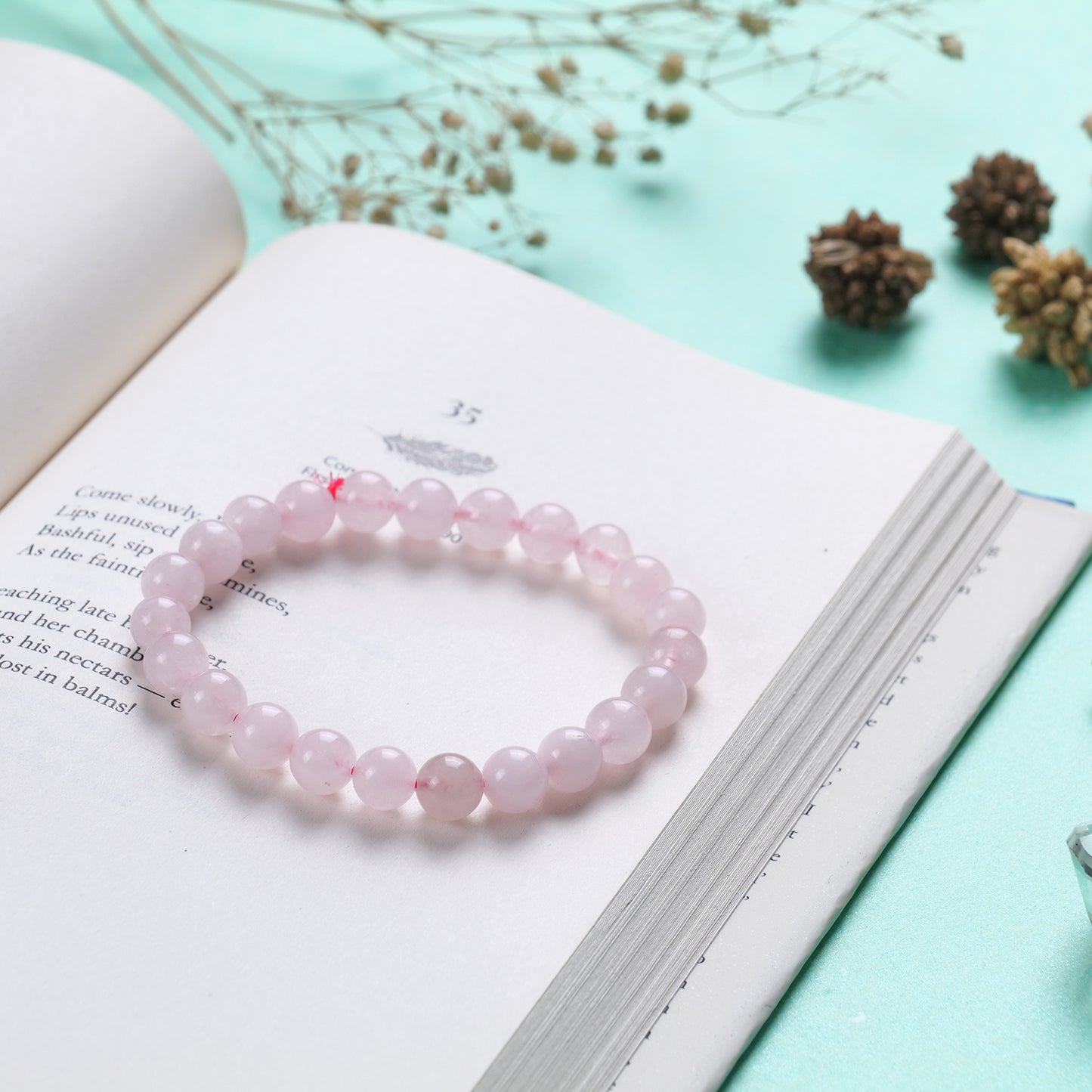 Rose Quartz Certified Healing Crystal Bracelet