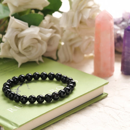 Black Tourmaline Certified Healing Crystal Bracelet