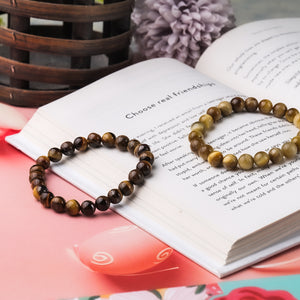 Tiger Eye Healing Crystal Bracelet - Spiritual Protection and Clarity