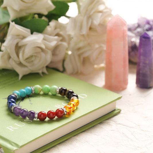 Seven Chakra Certified Healing  Crystal Bracelet