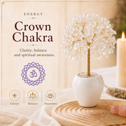 Clear Quartz Crystal Tree for Positive Energy, Healing & Home Decor