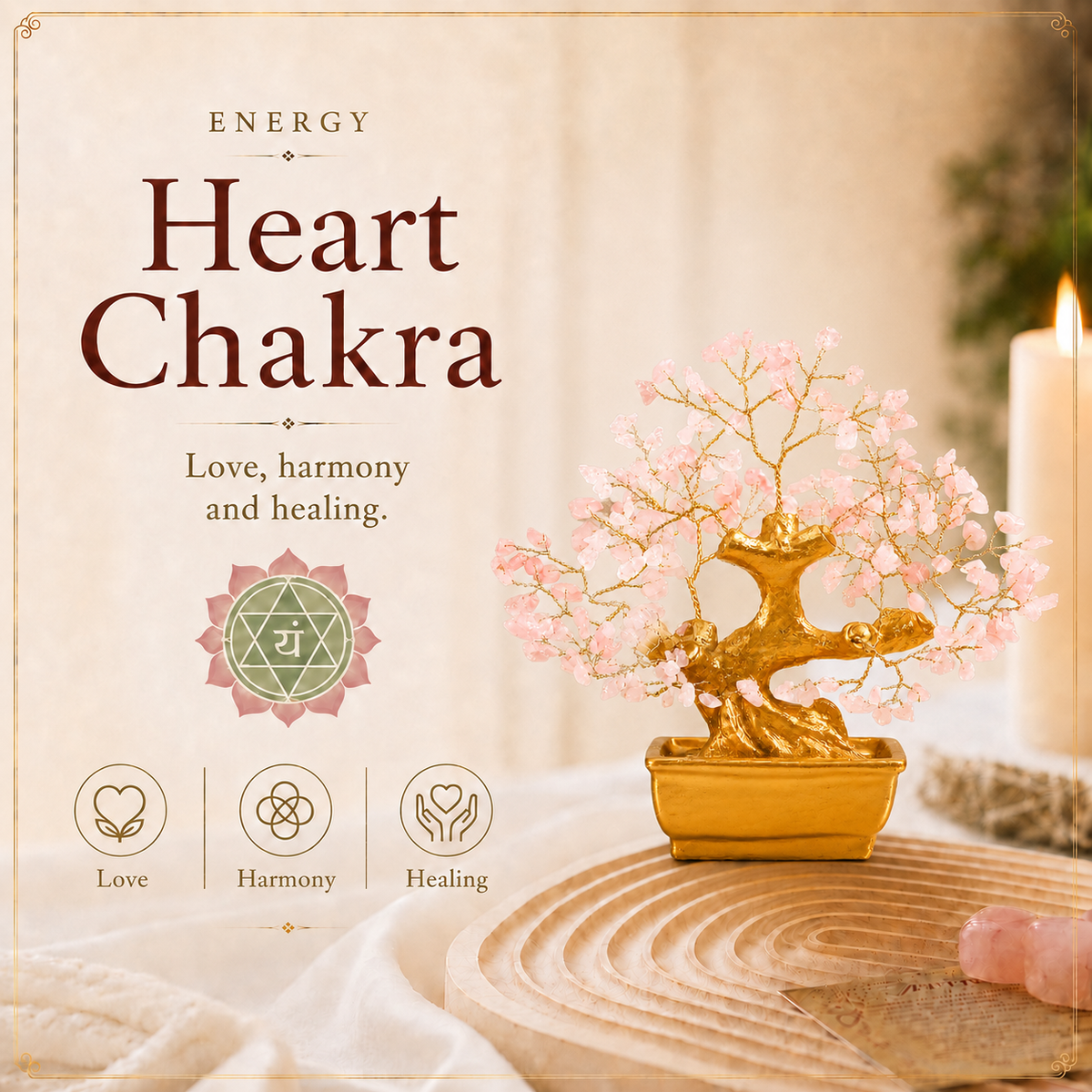 Bonzai Rose Quartz Crystal  Tree