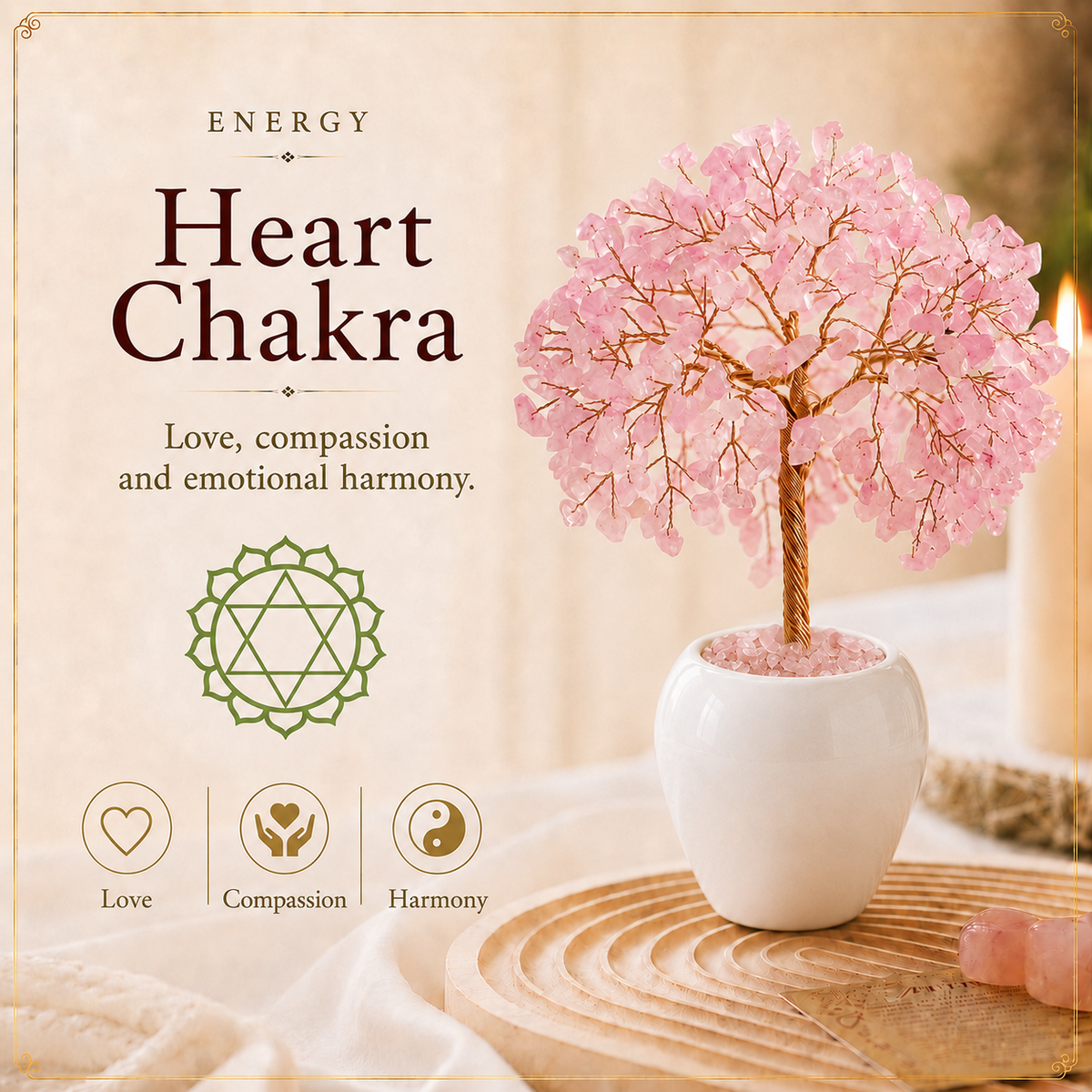 Rose Quartz Crysal Tree For your Good Luck