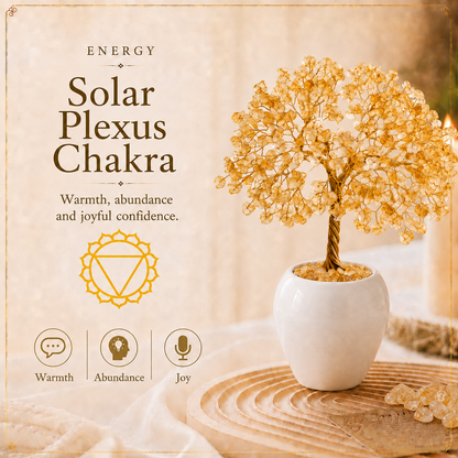 Citrine Crystal Tree – Handmade Gemstone Bonsai Tree for Home & Office Décor