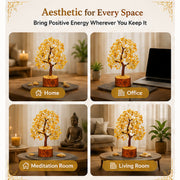 Yellow Aventurine Crystal Tree for Luck, Success & Positive Energy