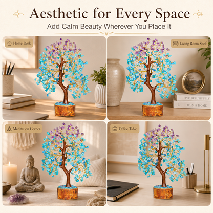 Amethyst and Turquoise Crystal Tree